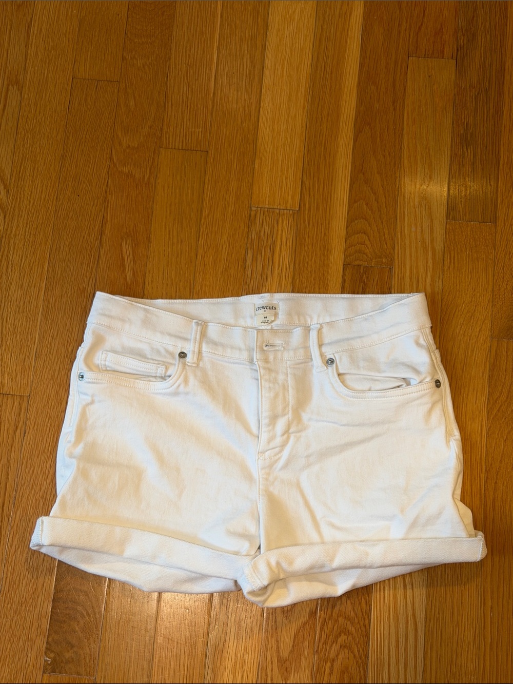 Crew cuts White Denim Shorts